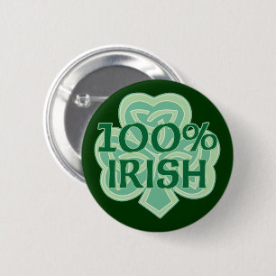 100% Iers Ronde Button 5,7 Cm
