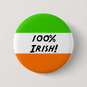100% Iers Ronde Button 5,7 Cm (Voorkant)
