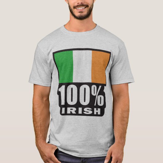 100% Iers/St. Patrick's Day T-shirt (Voorkant)