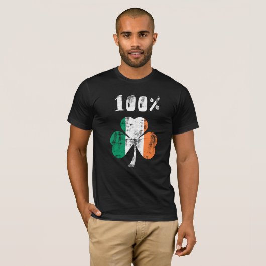 100% Iers T-shirt (Voorkant volledig)
