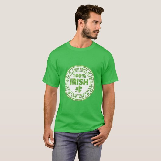 100% Iers T-shirt (Voorkant volledig)