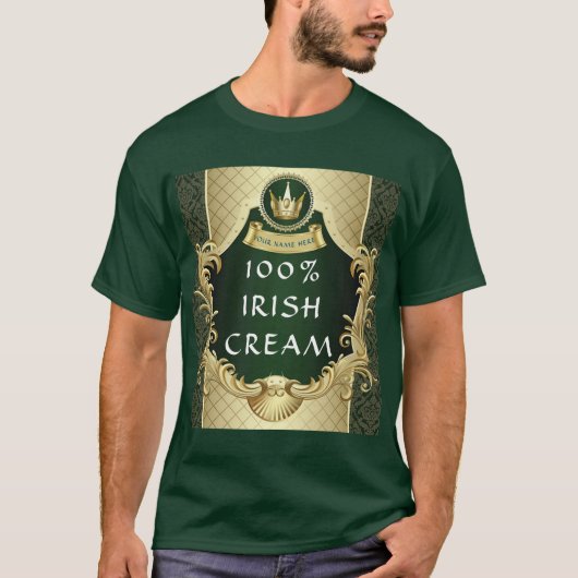 100% Ierse Crème St. Patrick's Day Risqué T-shirt (Voorkant)