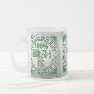 100% Ierse Graffiti-muur Matglas Koffiemok