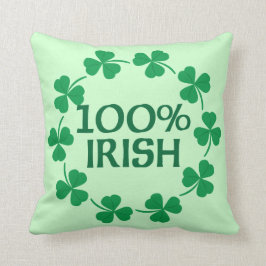 100% Ierse Shamrocks Kussen