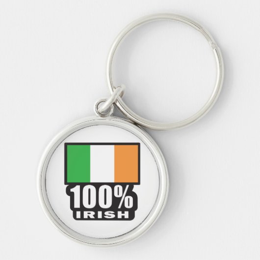100% Ierse/St. Patrick's Day Sleutelhanger (Voorkant)