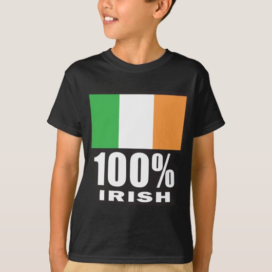 100% Ierse/St. Patrick's Day T-shirt (Voorkant)