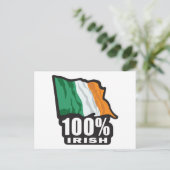 100% Ierse vlag/vlag Ierland Briefkaart (Staand voorkant)