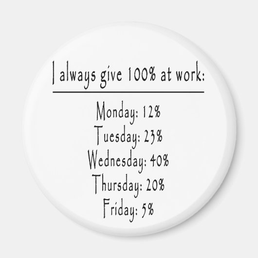 100% in kantoor magneet (Voorkant)