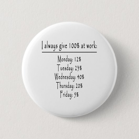 100% in kantoor ronde button 5,7 cm (Voorkant)