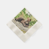 100 Ingebouwde cocktailpapier servetten met kubiek (Hoek)