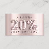 100 INSERT QRCODE 20%OFF Custom Logo Roos Blush Visitekaartje (Voorkant)