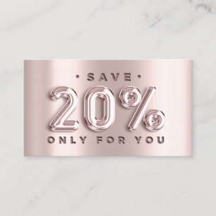 100 INSERT QRCODE 20%OFF Custom Logo Roos Blush Visitekaartje