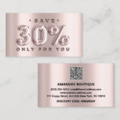 100 INSERT QRCODE 30%OFF Custom Logo Roos Blush Visitekaartje (Voorkant / Achterkant)