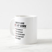 100% inspanningen op het werk koffiemok (Voorkant links)