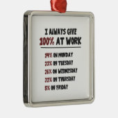 100% inspanningen op het werk metalen ornament (Rechts)