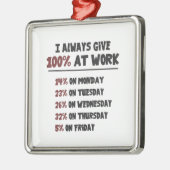 100% inspanningen op het werk metalen ornament (Links)