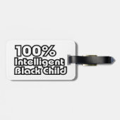 100% intelligent zwart kind bagagelabel (Achterkant horizontaal)