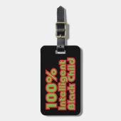 100% intelligent zwart kind bagagelabel (Voorkant verticaal)