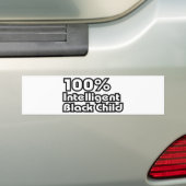 100% intelligent zwart kind bumpersticker (Op auto)