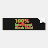 100% intelligent zwart kind bumpersticker (Voorkant)