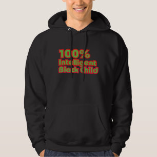 100% intelligent zwart kind hoodie