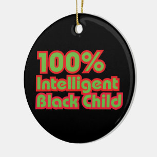100% intelligent zwart kind keramisch ornament