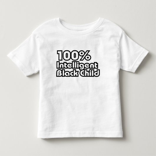 100% intelligent zwart kind kinder shirts (Voorkant)