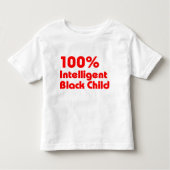 100% intelligent zwart kind kinder shirts (Voorkant)