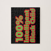 100% intelligent zwart kind legpuzzel (Verticaal)