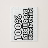 100% intelligent zwart kind legpuzzel (Verticaal)