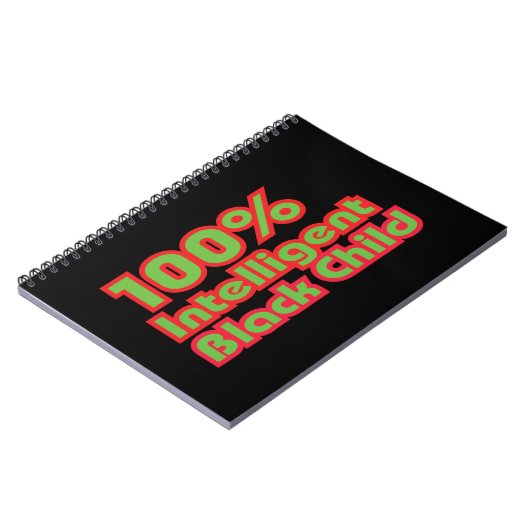 100% intelligent zwart kind notitieboek (Linkerzijde)