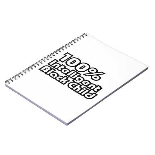 100% intelligent zwart kind notitieboek (Linkerzijde)