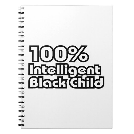 100% intelligent zwart kind notitieboek (Voorkant)