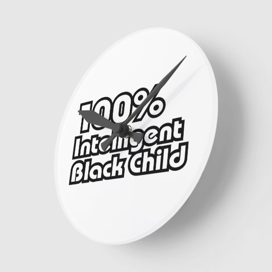100% intelligent zwart kind ronde klok (Hoek)