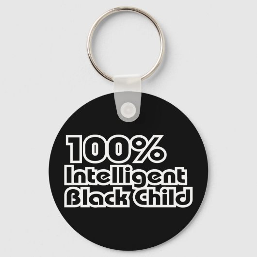 100% Intelligent Zwart Kind Sleutelhanger (Voorkant)