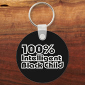 100% Intelligent Zwart Kind Sleutelhanger (Voorkant)