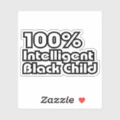 100% intelligent zwart kind sticker (Vel)