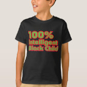 100% intelligent zwart kind t-shirt (Voorkant)