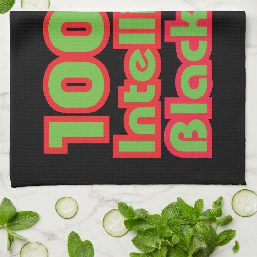 100% intelligent zwart kind theedoek (Gevouwen)