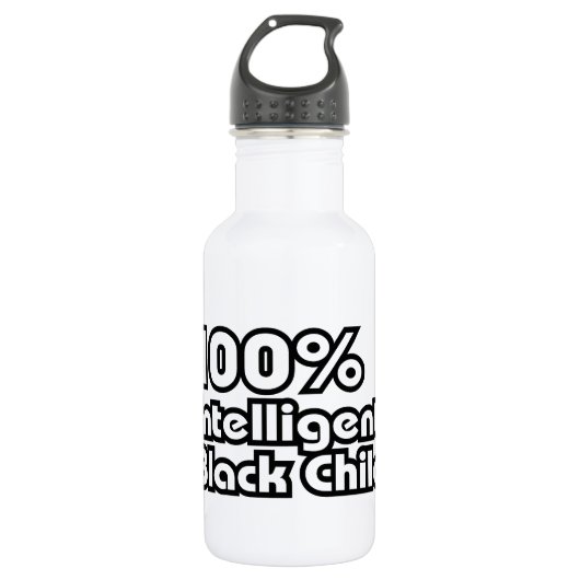 100% intelligent zwart kind waterfles  (Voorkant)