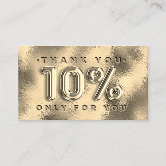 100 INVOEGSEL QRCODE 10%OFF Logo Gold Dank u Visitekaartje (Voorkant)