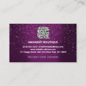 100 INVOEGSEL QRCODE 50%OFF Aangepast Logo Paars S Visitekaartje (Achterkant)