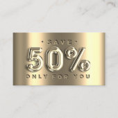 100 INVOEGSEL QRCODE 50%OFF Aangepast Logo Vip Gol Visitekaartje (Voorkant)