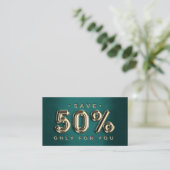 100 INVOER QRCODE 50%OFF Logo Groene Gold Professi Visitekaartje (Staand voorkant)