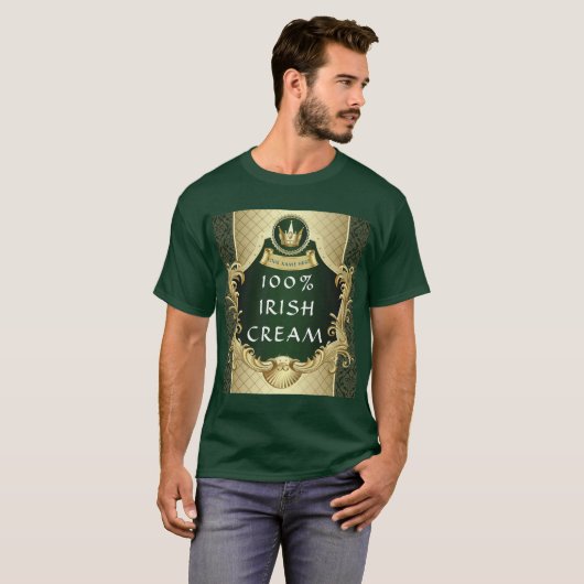 100% Irish Cream St. Patrick's Day Risque T-Shirt (Voorkant volledig)