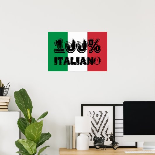 100% Italiaanafdrukken Poster (Thuiskantoor)