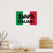 100% Italiaanafdrukken Poster (Keuken)