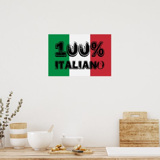 100% Italiaanafdrukken Poster (Keuken)