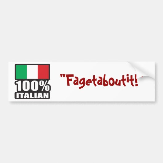 100% Italiaans Bumpersticker (Voorkant)