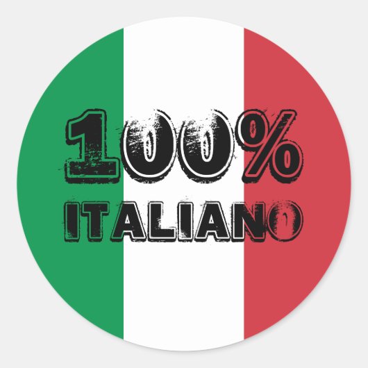 100% Italiaans Sticker (Voorkant)